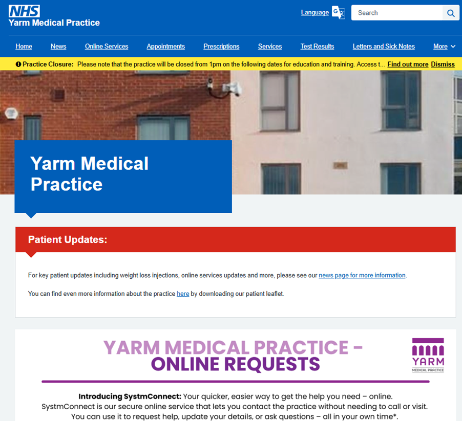 A screenshot of a medical practice
AI-generated content may be incorrect.